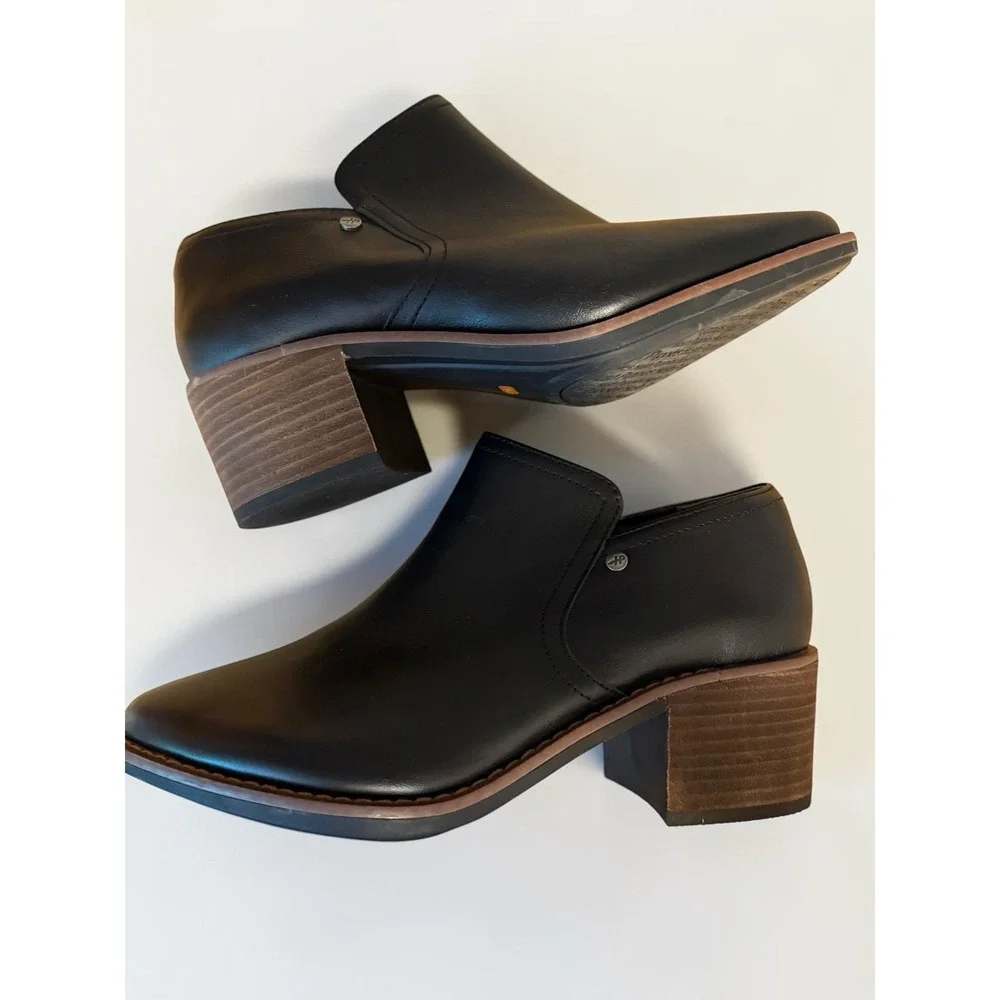 Hush Puppies Women's‎ Ailee Black Ankle Boots Size 8.5 Leather New Without Box